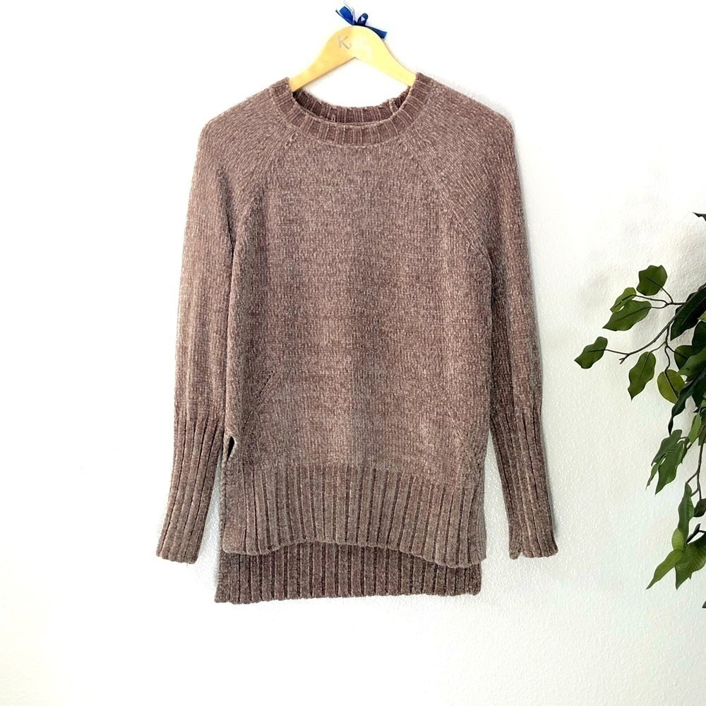 Pink Rose Soft Brown Sweater
